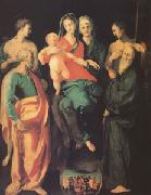 Jacopo Pontormo The Virgin and Child with Four Saints and the Good Thief with (mk05) oil painting picture wholesale
